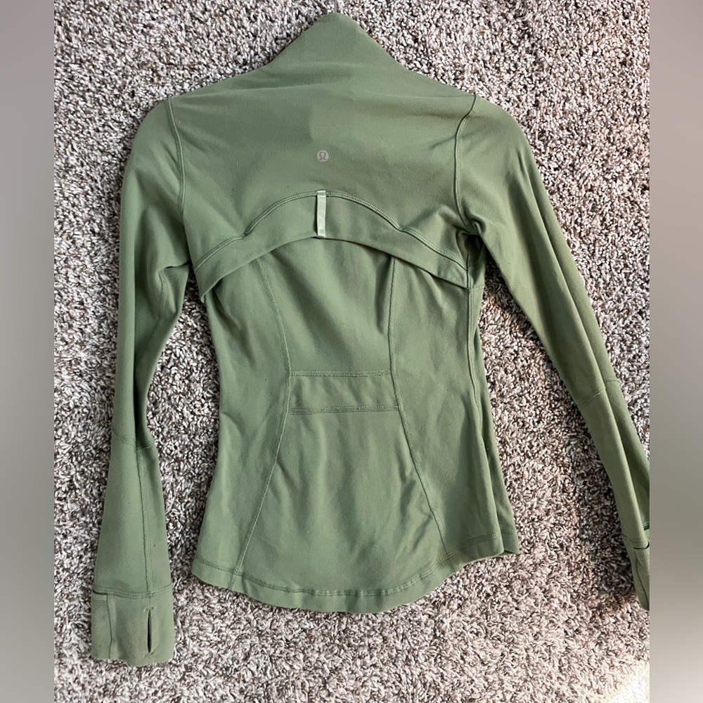 Green Lululemon Define Jacket size two olive green